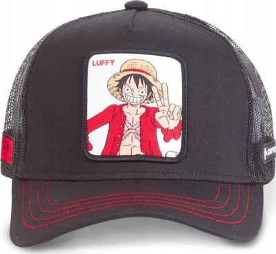 Kapele trucker Capslab One Piece Luffy, rrjetë, snapback, e zezë