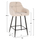Stol mesatar Strike 50x50x94,5Hcm (HM8592.02), bardhë/ zezë