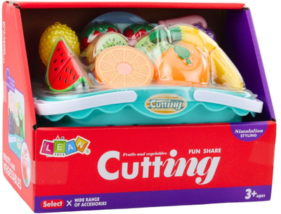 Set lodrash me fruta Leantoys, me Velcro, me thikë dhe shportë, shumëngjyrësh