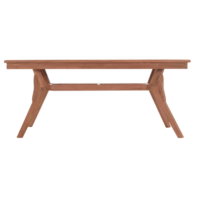 Tavolinë ngrënieje HomeMarkt Wonder HM18116, dru masiv teak, 180x91x75 cm, ngjyrë natyrale