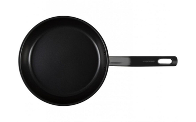 Tigan Fiskars, për fërgim, 24cm, zezë/ argjendtë