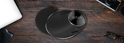 Maus ergonomik Delux M618, wireless, 1600 DPI, ngjyrë argjendtë