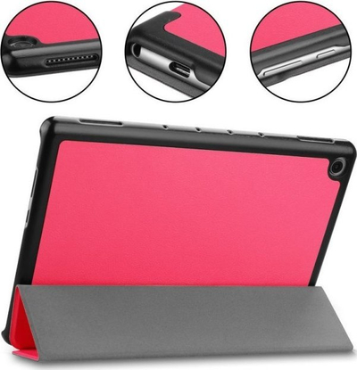 Mbulesë tablet iLike Galaxy Tab A9 8.7, Tri-Fold, Eco Leather, coral pink