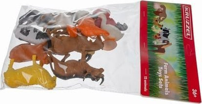 Set figurina ferme Kruzzel Farm Animals, 12 pjesë, PVC