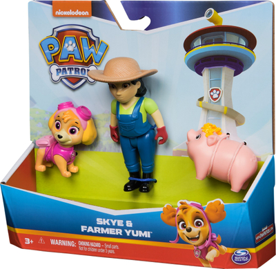 Figurina lodër Paw Patrol Skye Farmer Yumi dhe Piggie, set figurina, mbi 3 vjeç, shumengjyrëshe