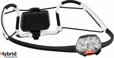 Dritë ballore Petzl IKO AirFit, 350 lumene, Hybrid Concept, e zezë e bardhë