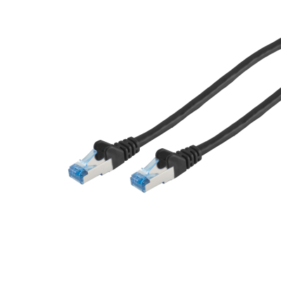 Patch cable CAT6a RJ45 S/FTP 0.5m Black