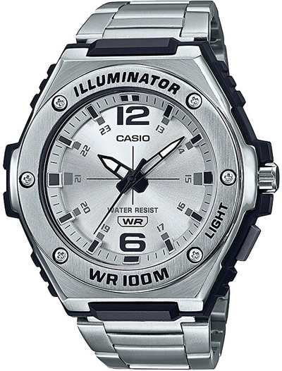 Orë dore për meshkuj Casio MWA-100HD-7AVEF - Sport Watch, e argjendtë