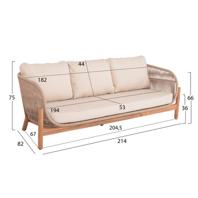 Set mobilie i jashtëm 4-pjesësh Sanji (HM6219)