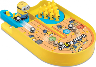 Loja tavolinë EPOCH Games Minions U-Turn Bowling, lojë për festa, lojë shkathtësie