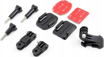 Mbajtëse helm XREC Front Mount, për GoPro Hero 2 3 3+ 4 5 6 7, për SJCAM, e zezë
