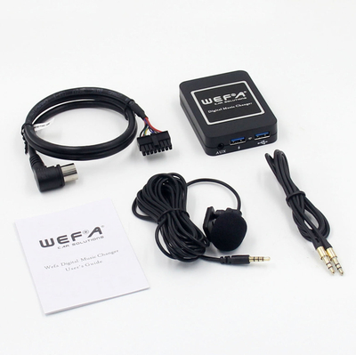 Adapter muzike makinë WEFA 20BT, USB Bluetooth AUX, për Mitsubishi 13P, i zi