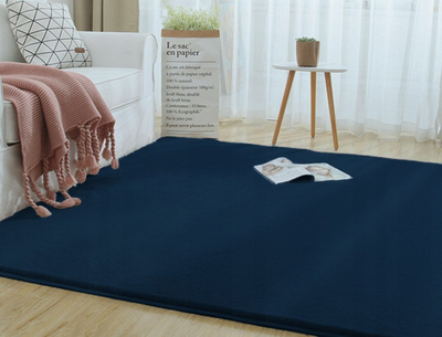 Tapet Plush Soft Rug Rabbit, 180x260 cm, antirrëshqitës, blu navy
