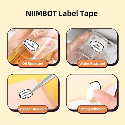 Etiketa ngjitëse Niimbot T A2A18831001, 12x40mm, 160 copë, mace me shumë ngjyra