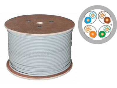 Kabllo rrjeti Alantec U/FTP Cat.6A, 500m, LSOH, gri