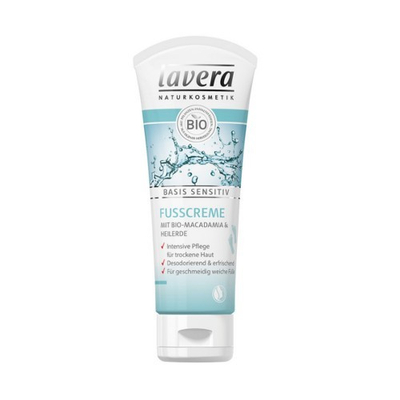 Krem këmbësh Lavera Foot Cream, macadamia organike, argjilë shëruese, 75ml