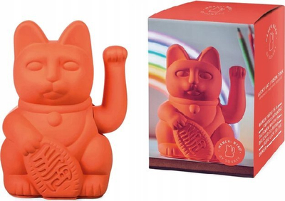 Figurë dekorative Donkey Lucky Cat Maneki Neko, mace fatlume, mat, rozë