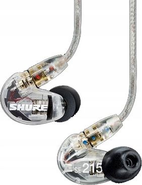 Слушалки in-ear Shure SE215 Pro, со кабел, изолација на звук, транспарентни