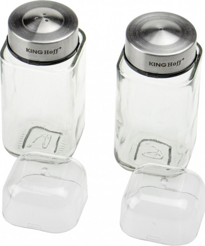 Set kriposëse dhe piperore KingHoff KH-1643, qelq, transparent