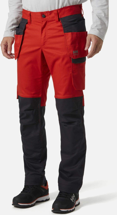 Pantallona pune Helly Hansen Manchester 77523, me xhepa pune, për jastëk gjuri, kuqe me të zeza
