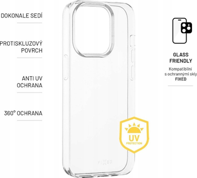Futrollë telefoni FIXED Slim AntiUV, për iPhone 14 Pro, TPU, transparente