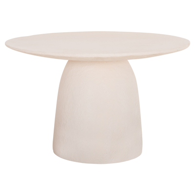 Tavolinë ngrënieje HomeMarkt Seppo HM18154.02, rrumbullake 120cm, fiber cement, e bardhë