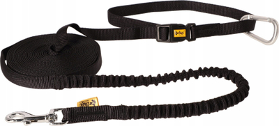 Rrip ecës për qen Dingo Walking Belt With Shock Absorber, polipropilen, me amortizator, i zi