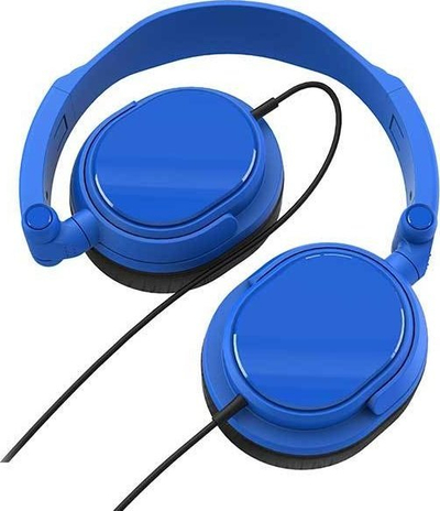 Kufje me kabllo Vivanco DJ, over ear, me mikrofon, blu