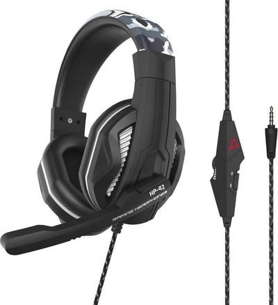 Гејминг слушалки Steelplay HP42, со кабел, за PS4, црни