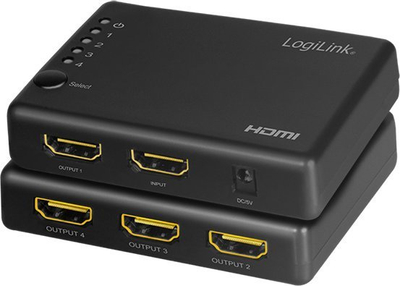 Splitter video HDMI LogiLink HD0036, 1 në 4, 4K UHD