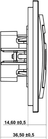Prizë murale Karlik 7DGFK, SAT + RJ45 1x, silver metallic