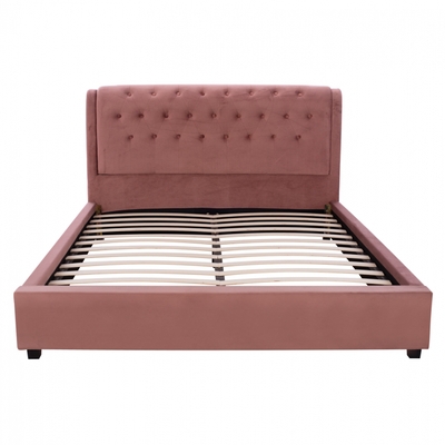 Shtrat dopio Odalys HM549.12, 150x200 cm, kadife, dusty pink