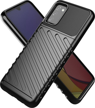 Mbulesë telefonu Hurtel Thunder Case për Samsung Galaxy A03s, fleksibël, e blinduar, e zezë