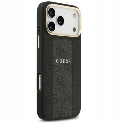 Këllëf telefoni Guess Hardcase 4G për iPhone 17 Pro Max, kapak i pasmë, i zi