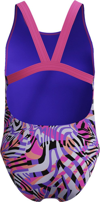 Kostum noti për goca Speedo Girls Allover Leaderback, Endurance+, rozë e zezë