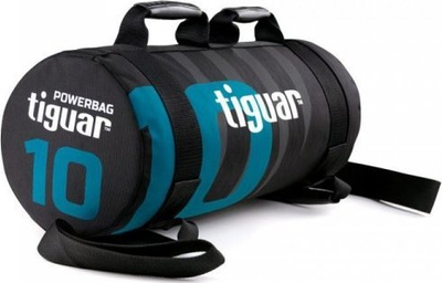 Çantë stërvitjeje Tiguar Powerbag V3, 10kg, cilindrike, e zezë