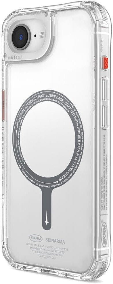Футрола Skinarma Saido MagSafe за iPhone 16e, проѕирна, магнетна