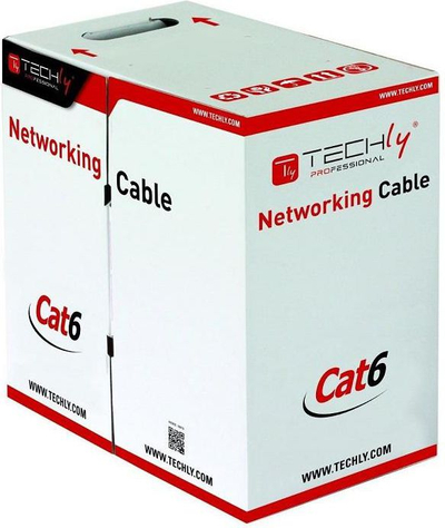 Kabllo rrjeti Techly 022571, UTP Cat6, 305m, gri