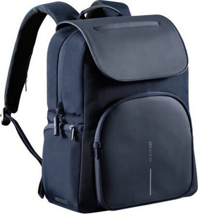 Çantë shpine anti-vjedhje XD Design Bobby Soft, 15.6", material RPET, blu e errët