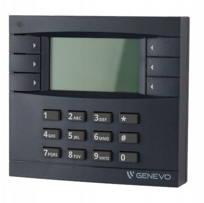 Tastierë alarmi Genevo PRiMA LCD gri me ekran blu, me ndriçim