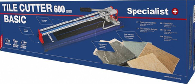 Makine për prer plakash Specialist+, 600 mm, 2 shina inoksi, blu
