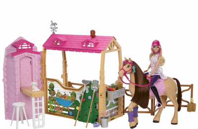 Set loje Barbie Mysteries Ultimate Stable, stallë me kalë, mbi 25 gjëra, shumëngjyrësh