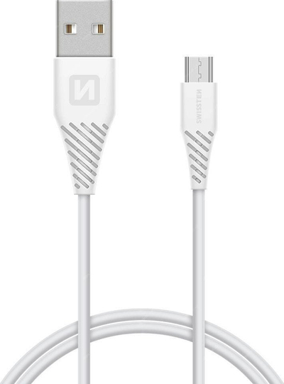 Kabllo USB në micro USB Swissten 71504302, 1.5m, karikim i shpejtë, e bardhë