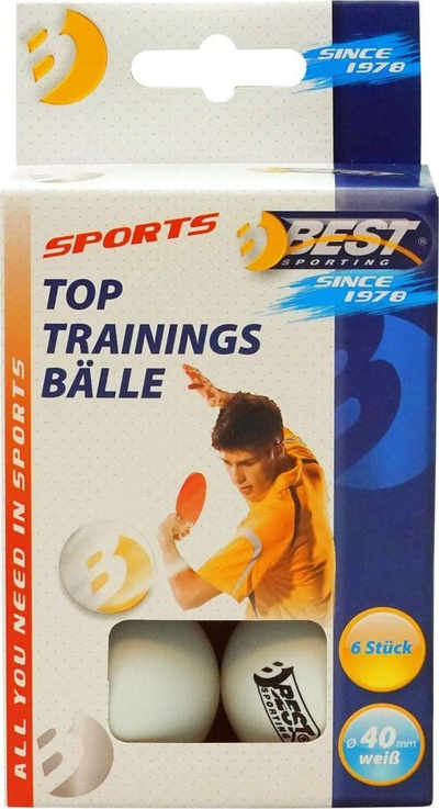 Топчиња за пинг понг Best Sporting 23110, сет 6 парчиња, бели