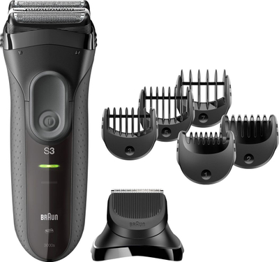 Makinë rroje Braun Series 3 Shave & Style, 6 elemente, e zezë