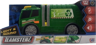 Kamion lodër riciklimi Teamsterz Mighty Machines Medium, me drita dhe tinguj, jeshil