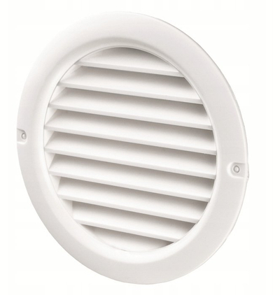 Grilë ventilimi Vents me rrjetë, diametër 150 mm, plastike, e bardhë