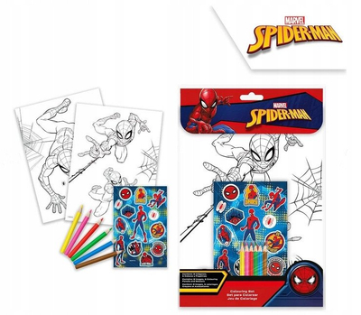 Креативен сет со книга за бојадисување Spiderman, со налепници, повеќебоен