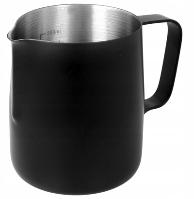 Чаша за шлаг од млеко без марка, 330 ml, со мерна скала, црна