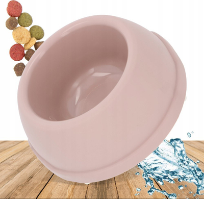 Enë plastike për qen Barry King S, 0.38L, diametër 17cm, bezhë